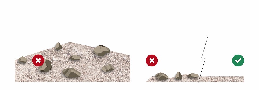 A geotextília telepítésének előkészítése